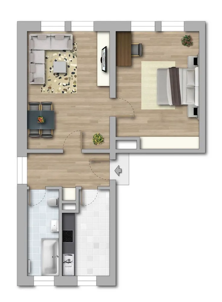 2 Zimmer Wohnung mit 45 m² in Plauen – Bild 7