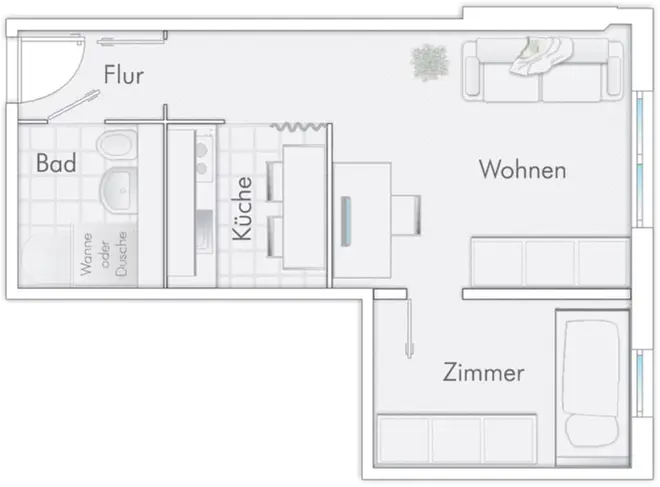 2 Zimmer Wohnung mit 35 m² in Rostock – Bild 7
