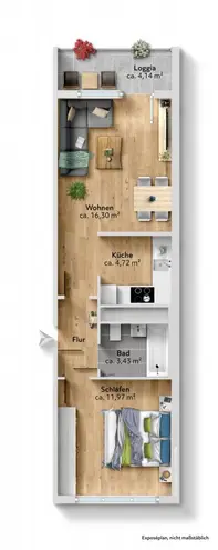 2 Zimmer Wohnung mit 42 m² in Chemnitz – Bild 8