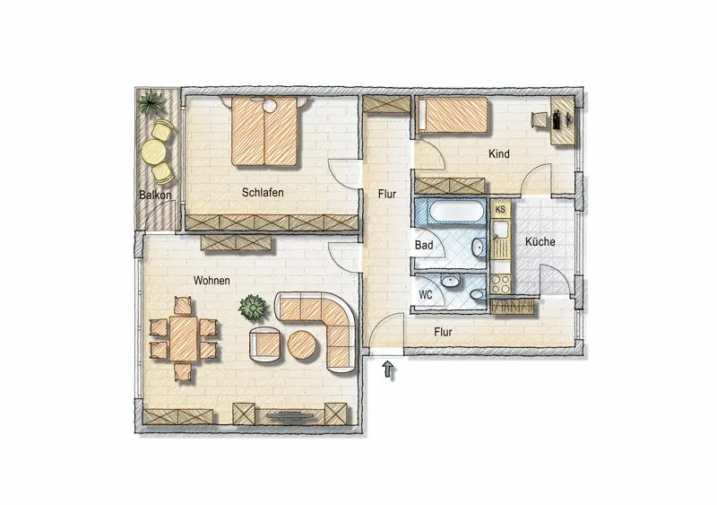3 Zimmer Wohnung mit 75 m² in Kassel – Bild 5