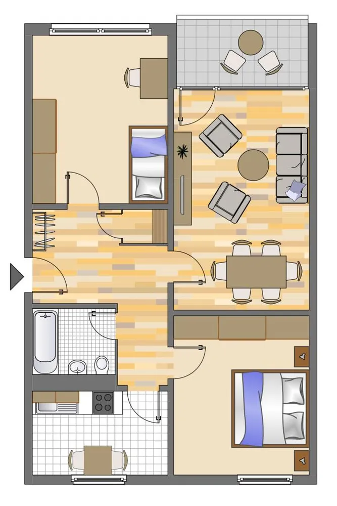 3 Zimmer Wohnung mit 75 m² in Neuss – Bild 1
