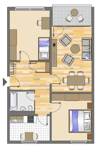 3 Zimmer Wohnung mit 75 m² in Neuss – Bild 1