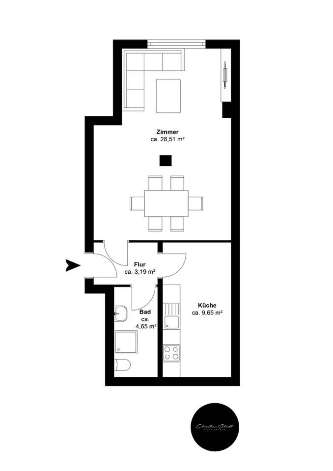 Studio mit 46 m² in Leipzig – Bild 10
