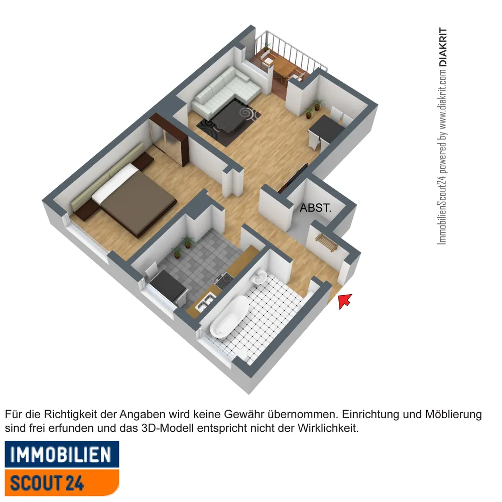 2 Zimmer Wohnung mit 66 m² in Hagen – Bild 2