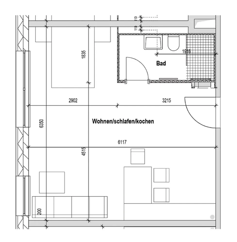 1 Zimmer Wohnung mit 38 m² in Würzburg – Bild 6