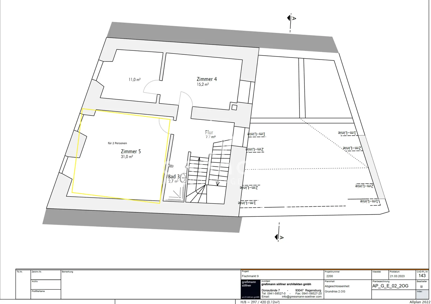 1 Zimmer Wohnung mit 31 m² in Regensburg – Bild 6