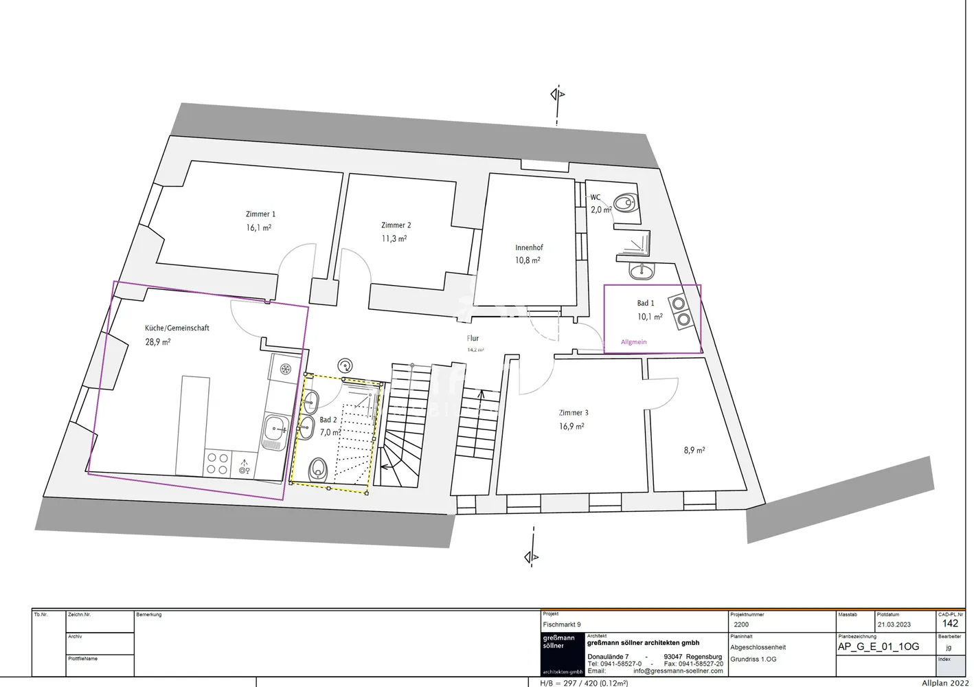 1 Zimmer Wohnung mit 31 m² in Regensburg – Bild 7