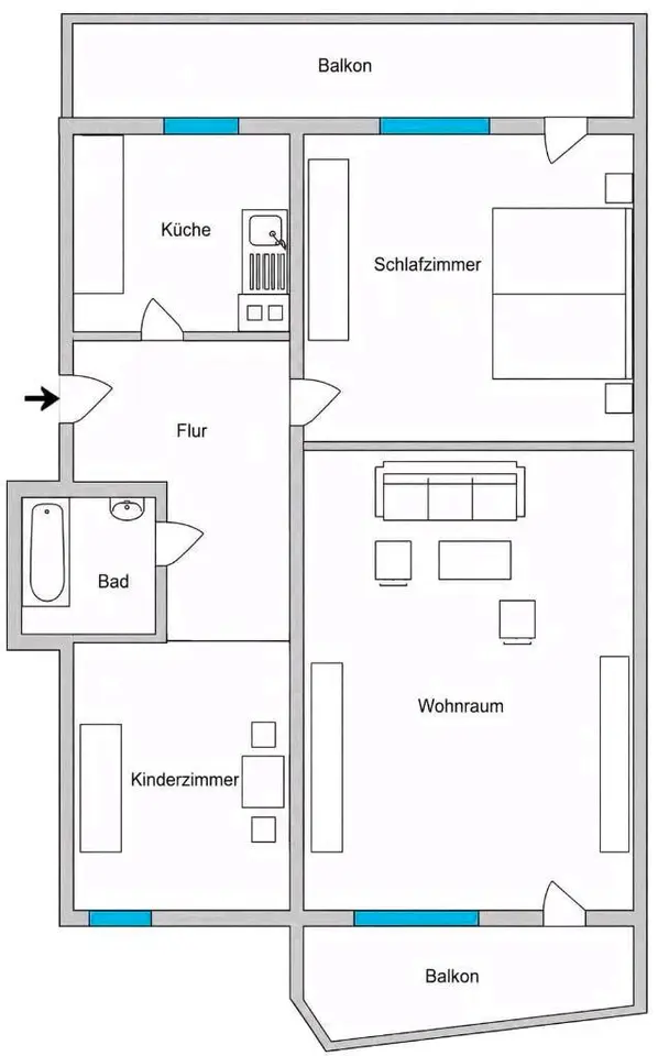 3 Zimmer Wohnung mit 76 m² in Recklinghausen – Bild 5