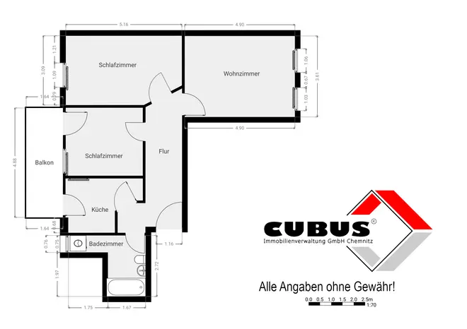 3 Zimmer Wohnung mit 72 m² in Chemnitz – Bild 7