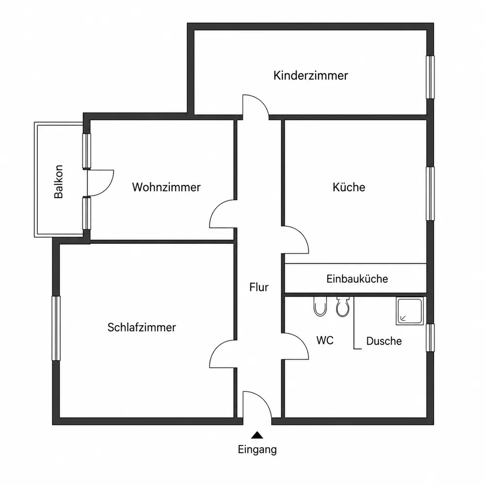 3 Zimmer Wohnung mit 70 m² in Bochum – Bild 1