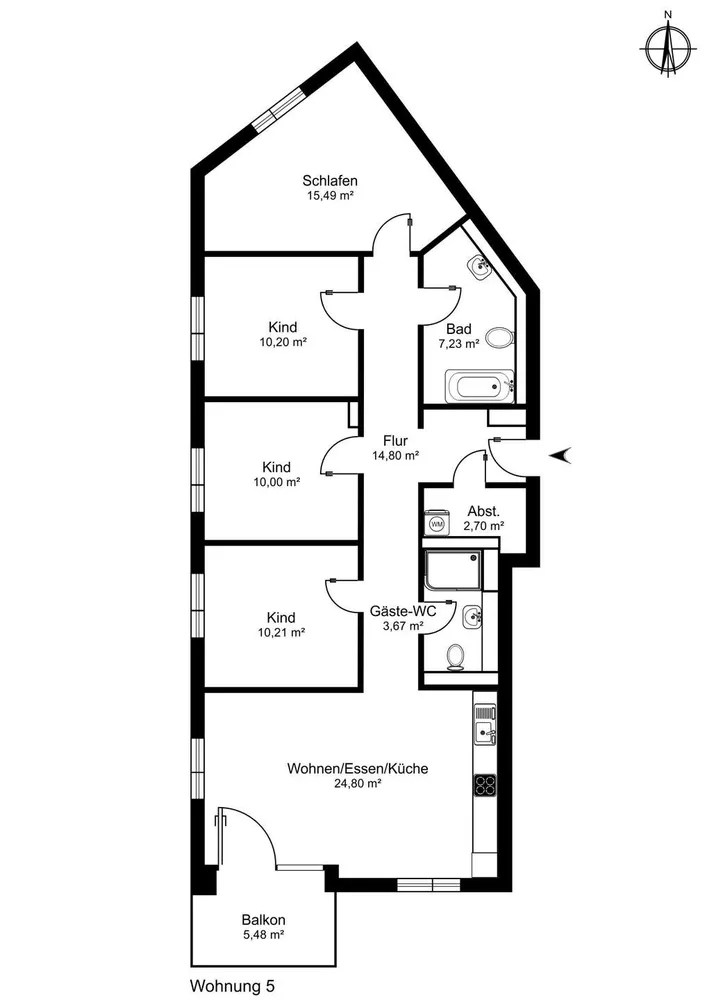 5 Zimmer Wohnung mit 101 m² in Göttingen – Bild 7