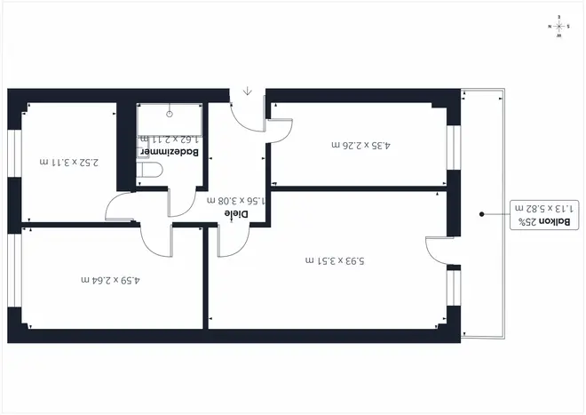 3 Zimmer Wohnung mit 62 m² in Leipzig – Bild 2