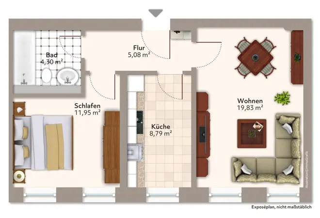 2 Zimmer Wohnung mit 52 m² in Magdeburg – Bild 9