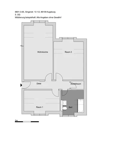 3 Zimmer Wohnung mit 68 m² in Augsburg – Bild 5