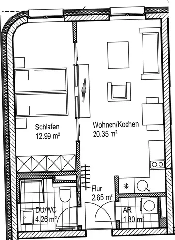 2 Zimmer Wohnung mit 42 m² in Leipzig – Bild 7