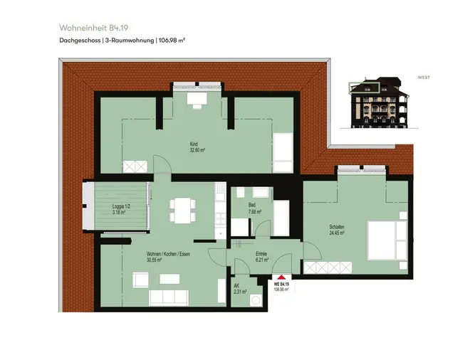 3 Zimmer Wohnung mit 107 m² in Leipzig – Bild 2