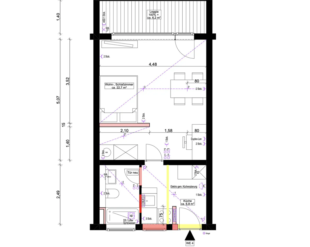 1 Zimmer Wohnung mit 40 m² in Lübeck – Bild 2