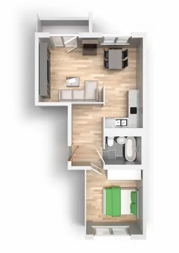 2 Zimmer Wohnung mit 48 m² in Halle (Saale) – Bild 5