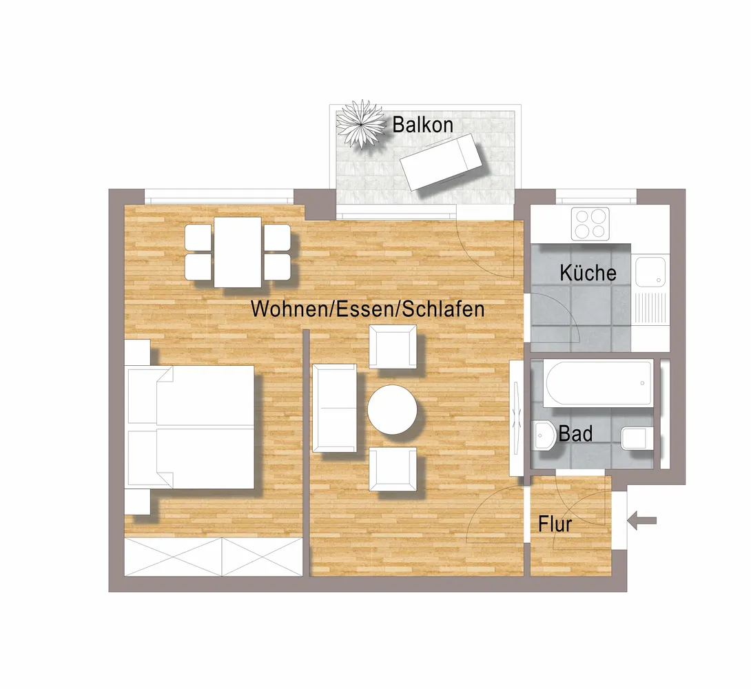 2 Zimmer Wohnung mit 44 m² in Frankfurt am Main – Bild 10