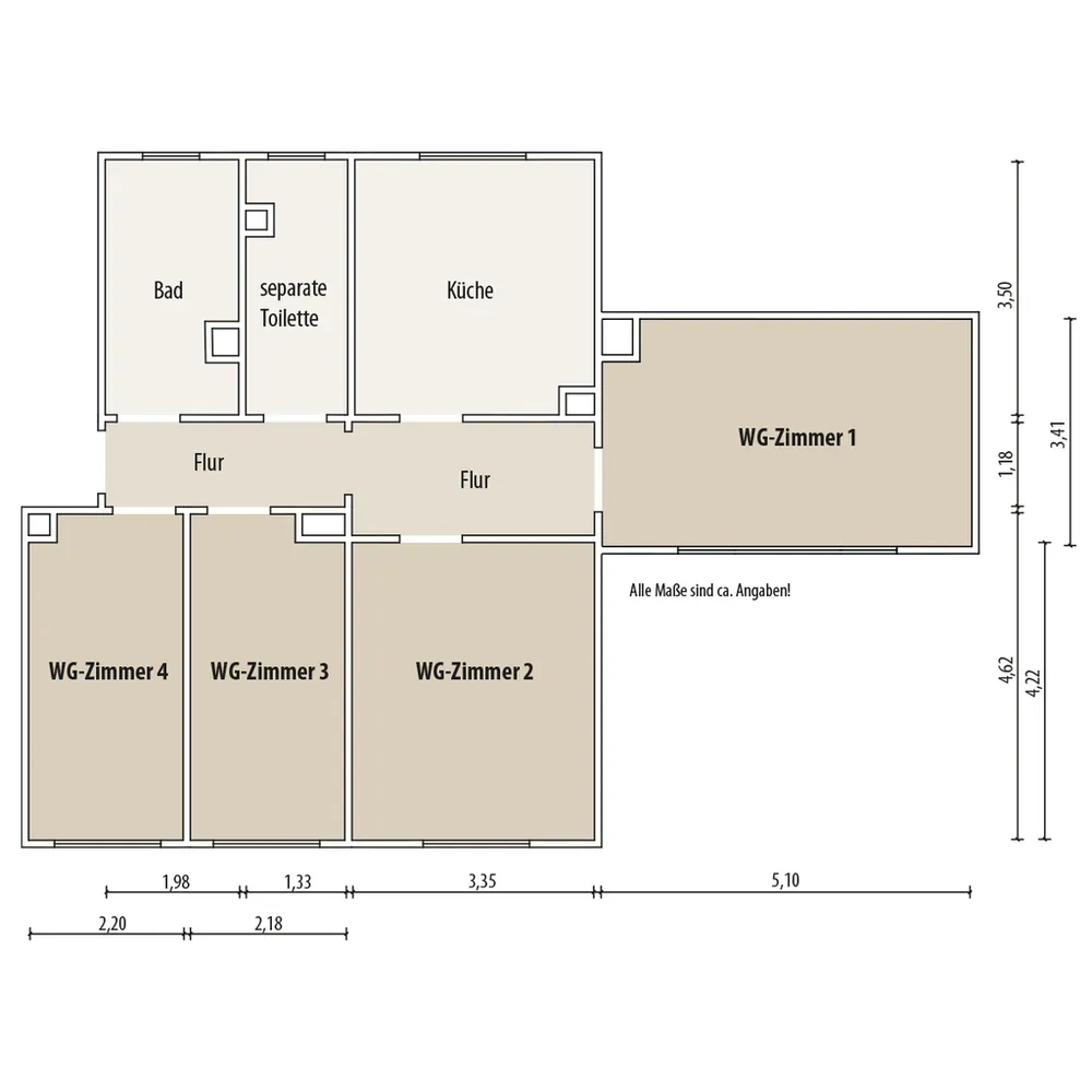 1 Zimmer Wohnung mit 21 m² in Gera – Bild 2