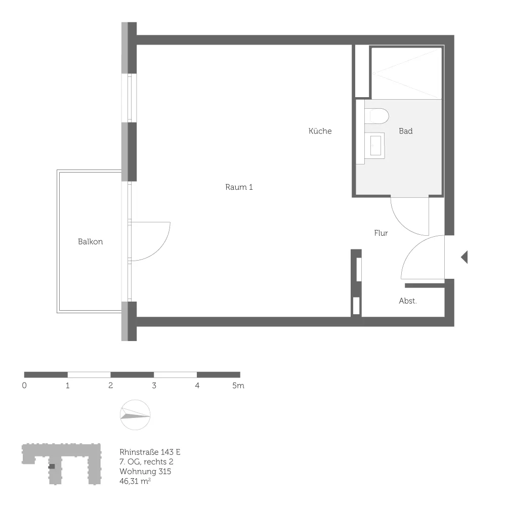 1 Zimmer Wohnung mit 46 m² in Berlin – Bild 11