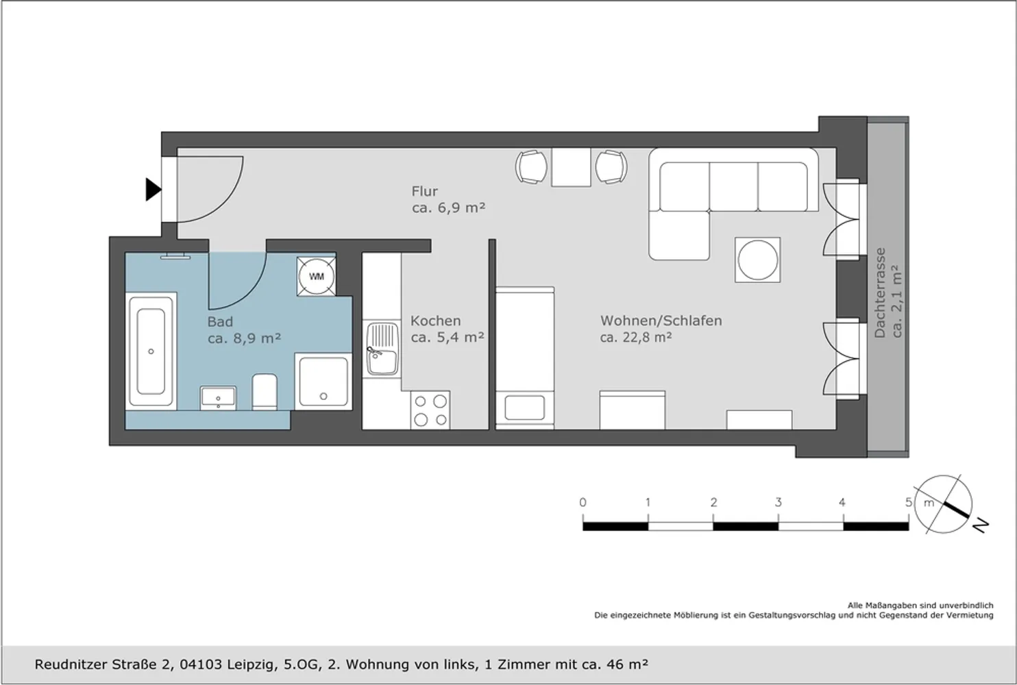 1 Zimmer Wohnung mit 46 m² in Leipzig – Bild 8