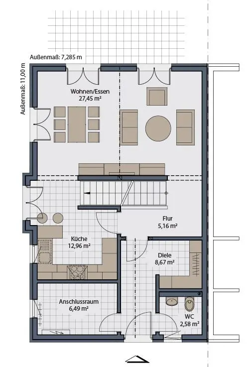6 Zimmer Haus mit 166 m² in Dortmund – Bild 2