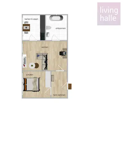 2 Zimmer Wohnung mit 55 m² in Halle (Saale) – Bild 8