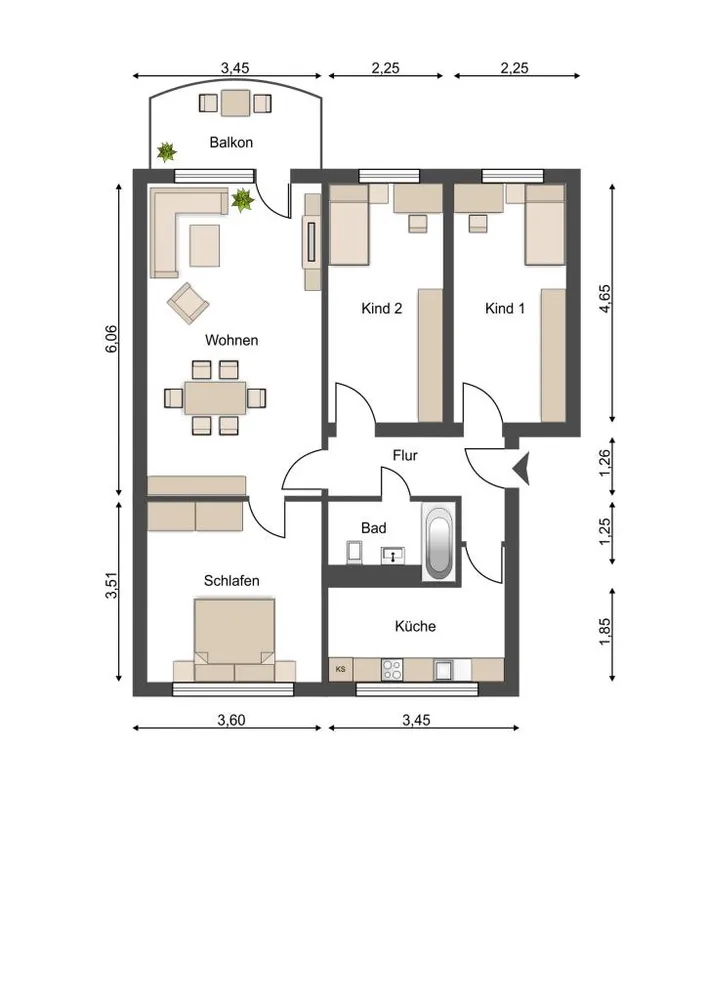 4 Zimmer Wohnung mit 74 m² in Magdeburg – Bild 11