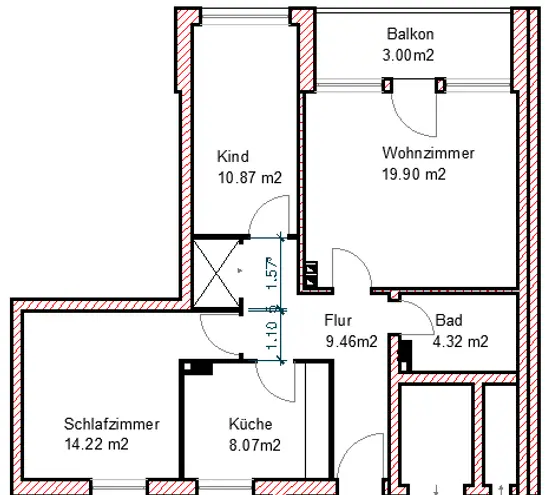 3 Zimmer Wohnung mit 72 m² in Kiel – Bild 2