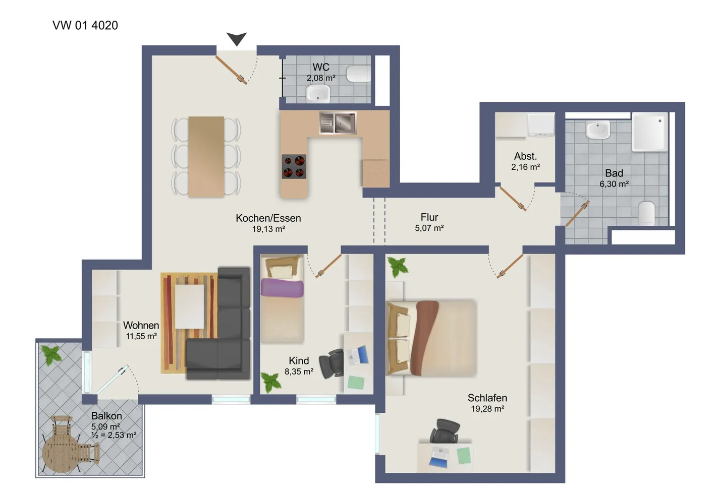 3 Zimmer Wohnung mit 76 m² in Darmstadt – Bild 10