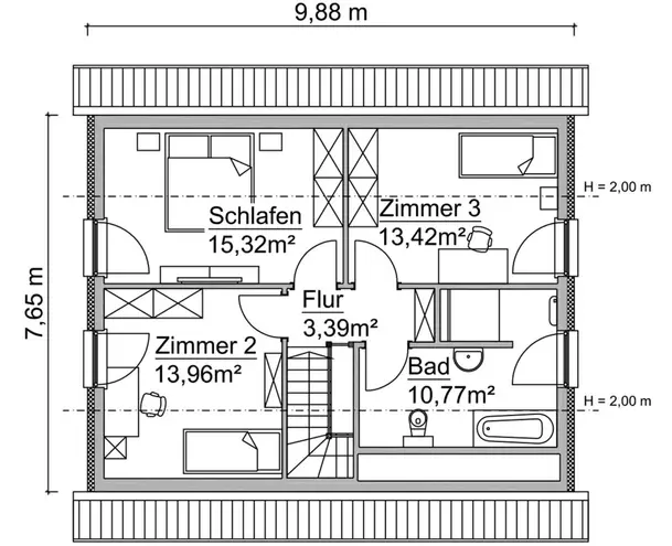 5 Zimmer Haus mit 122 m² in Berlin – Bild 3