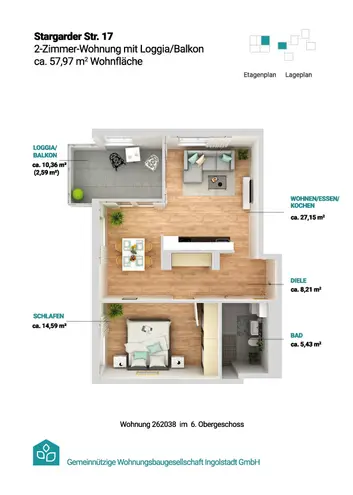 2 Zimmer Wohnung mit 58 m² in Ingolstadt – Bild 7