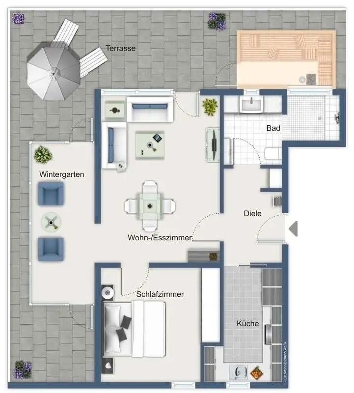 3 Zimmer Wohnung mit 55 m² in Neu-Ulm – Bild 5