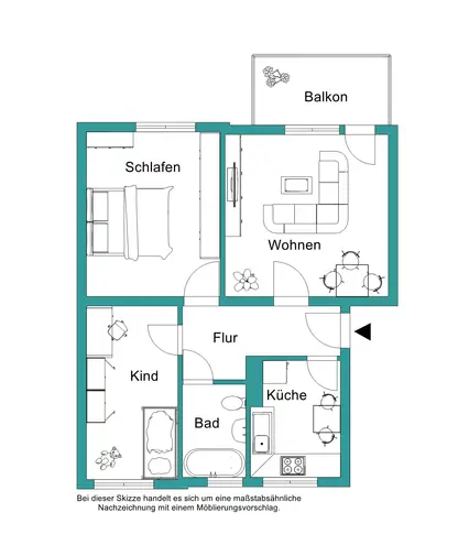 3 Zimmer Wohnung mit 56 m² in Marburg – Bild 5