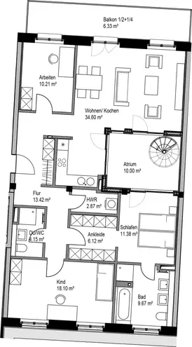 5 Zimmer Wohnung mit 130 m² in Leipzig – Bild 6