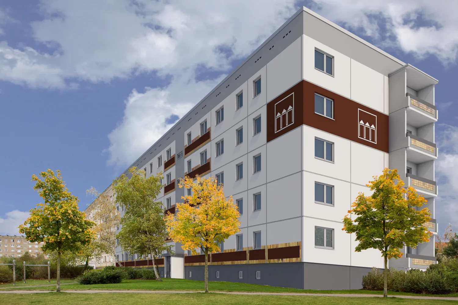 3 Zimmer Wohnung mit 62 m² in Neubrandenburg – Bild 1