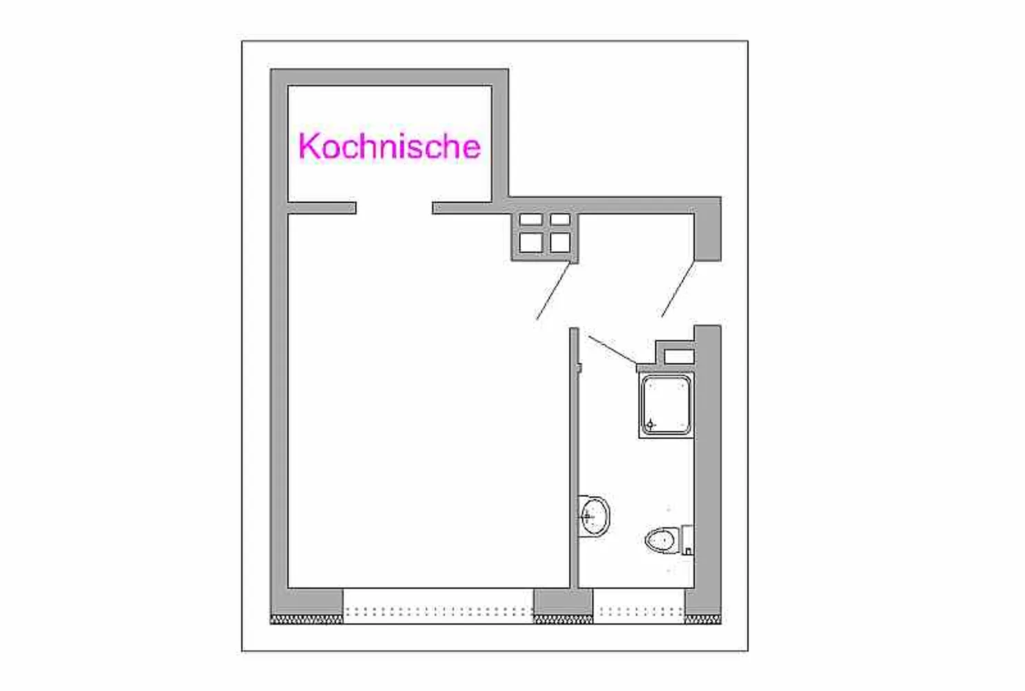 1 Zimmer Wohnung mit 31 m² in Osnabrück – Bild 2