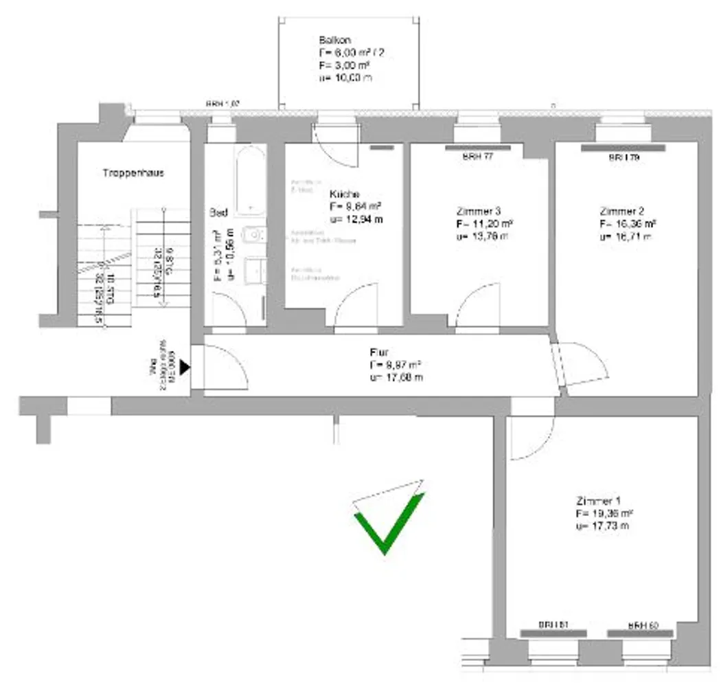 3 Zimmer Wohnung mit 75 m² in Eberswalde – Bild 2