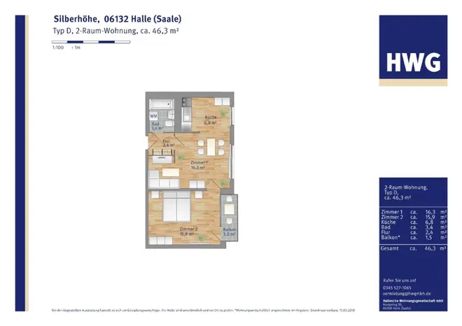 2 Zimmer Wohnung mit 50 m² in Halle (Saale) – Bild 9