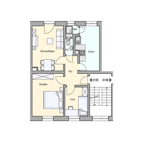 3 Zimmer Wohnung mit 56 m² in Stuttgart – Bild 5
