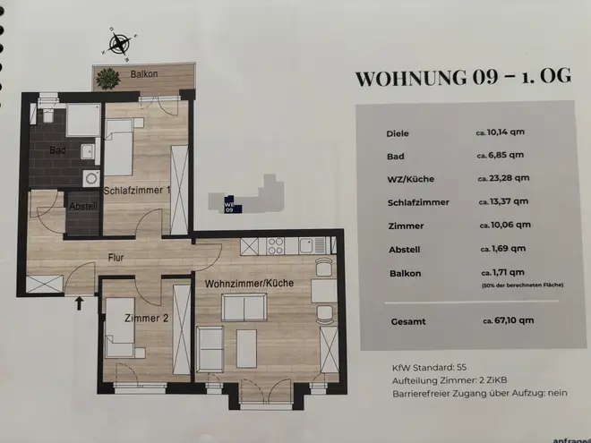 3 Zimmer Wohnung mit 67 m² in Neuss – Bild 12