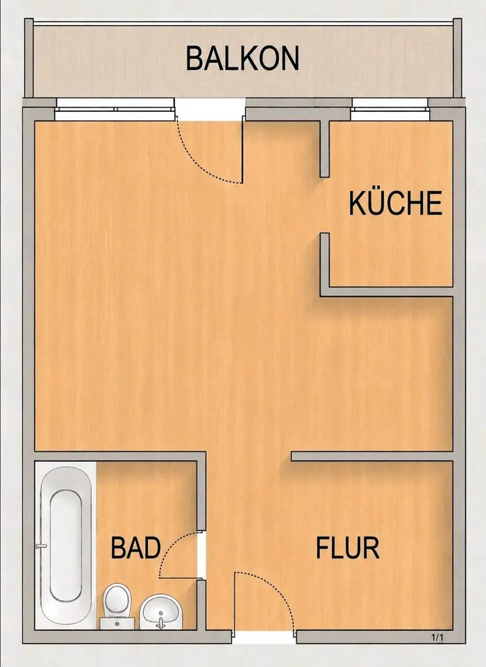 2 Zimmer Wohnung mit 33 m² in Aschaffenburg – Bild 5