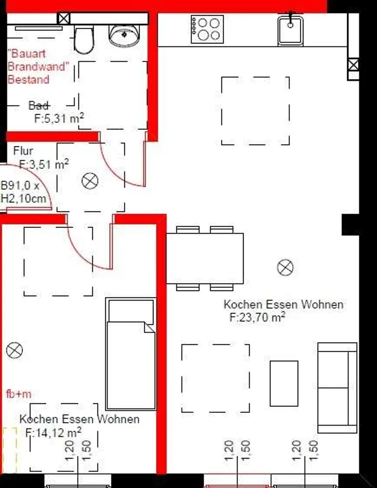 3 Zimmer Wohnung mit 52 m² in Hamm – Bild 7