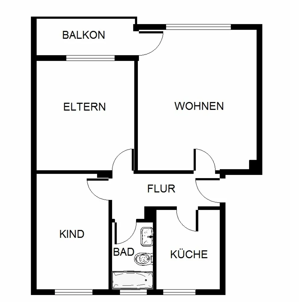 3 Zimmer Wohnung mit 66 m² in Herne – Bild 2