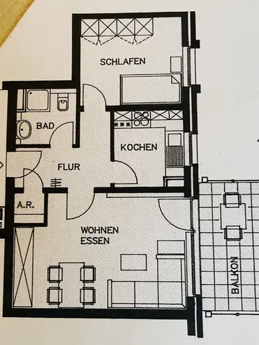 2 Zimmer Wohnung mit 50 m² in Krefeld – Bild 2