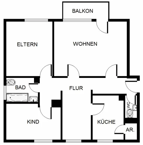 3 Zimmer Wohnung mit 79 m² in Gelsenkirchen – Bild 3
