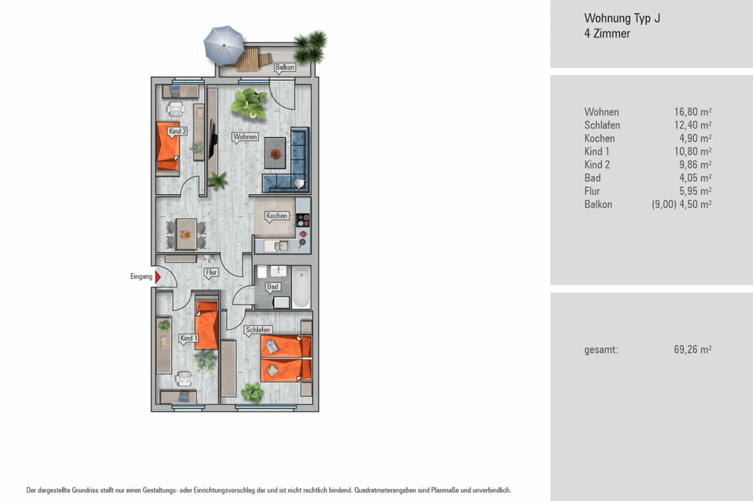 4 Zimmer Wohnung mit 69 m² in Chemnitz – Bild 2