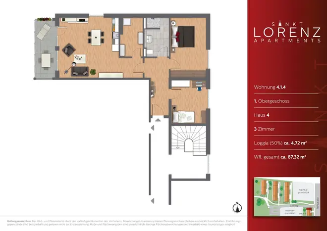 3 Zimmer Wohnung mit 87 m² in Lübeck – Bild 7