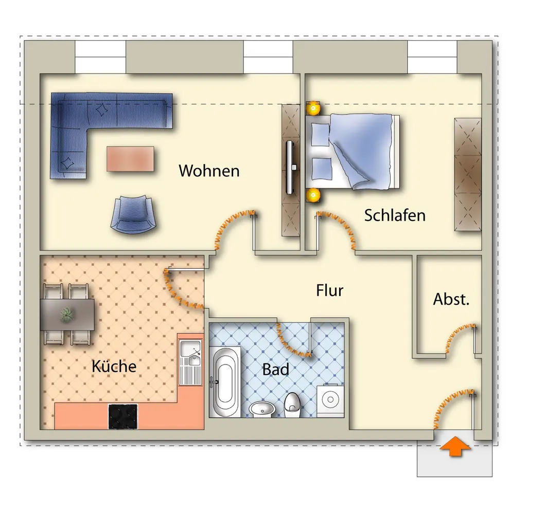 2 Zimmer Wohnung mit 71 m² in Freiberg – Bild 3